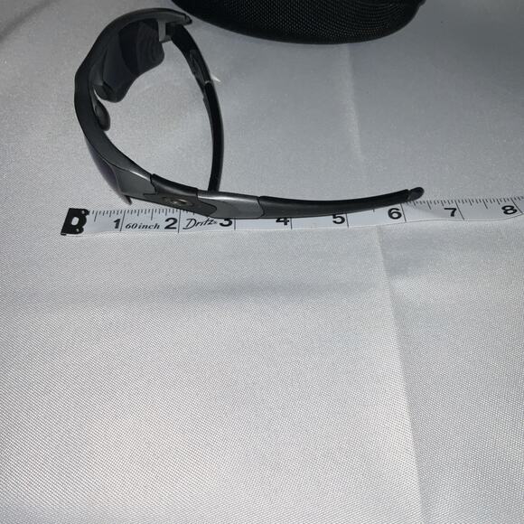 Oakley Flak Jacket Dark Grey Blue Polarized Lenses 03-916 - Picture 10 of 12